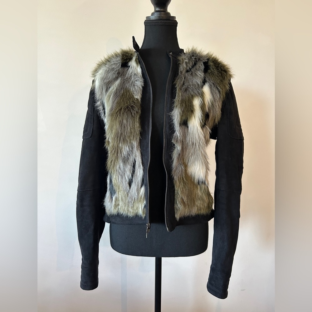 BCBGMaxAzria Black Zippered Jacket